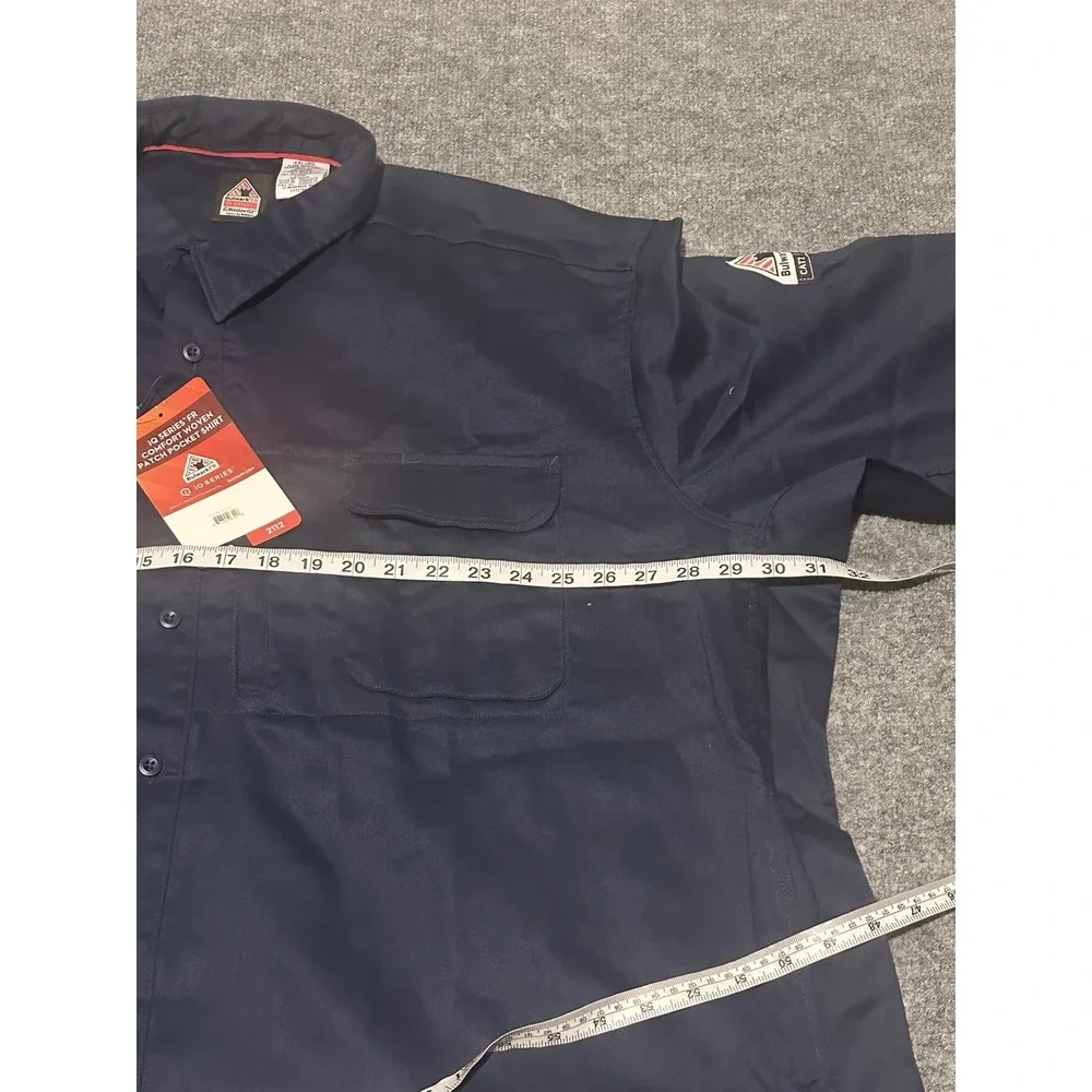Bulwark iQ Series Comfort Woven Lightweight FR Shirt Men's 4XL Navy CAT2 New NWT